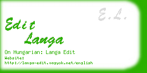 edit langa business card
